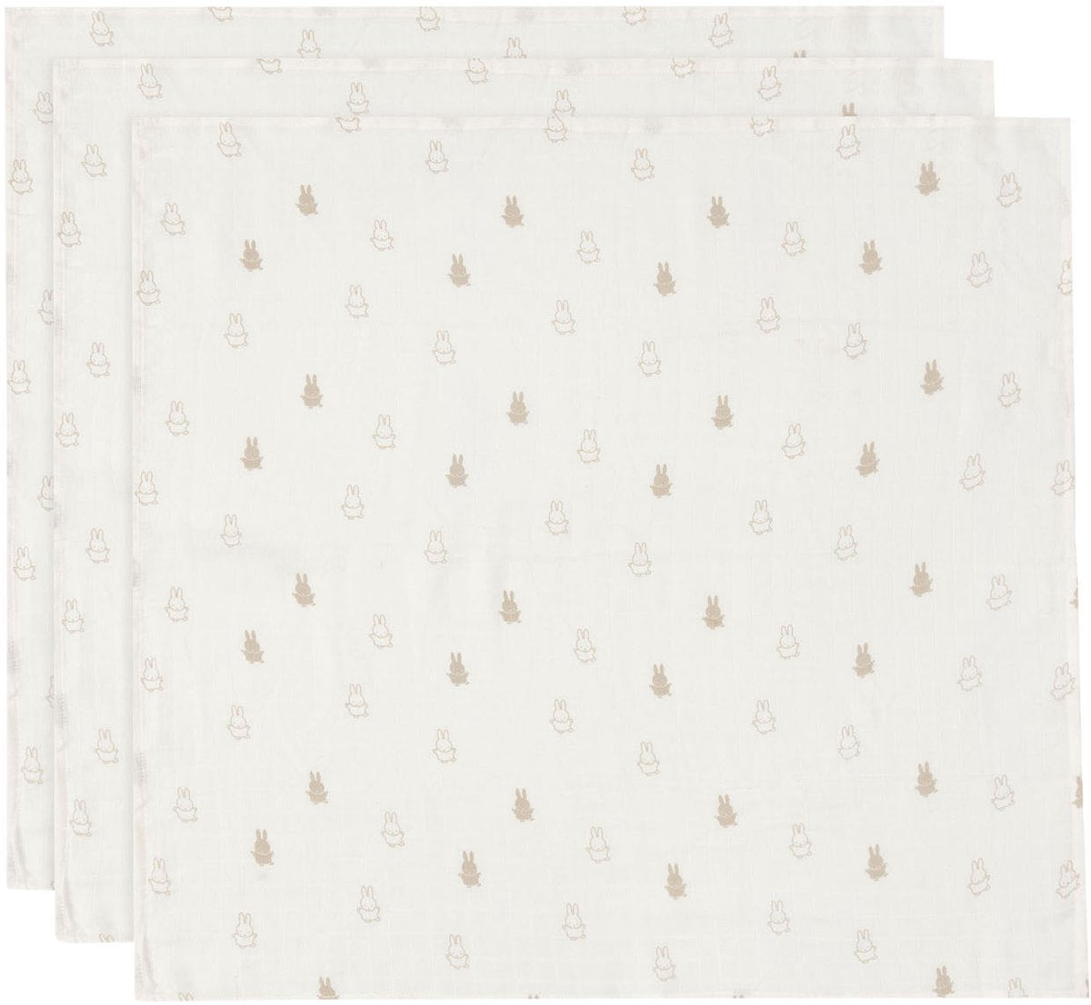 Jollein x Nijntje hydrofiele doek – 70x70cm – Happy Miffy – 3 stuks