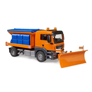 Bruder man tgs gritter with snow plow 1:16