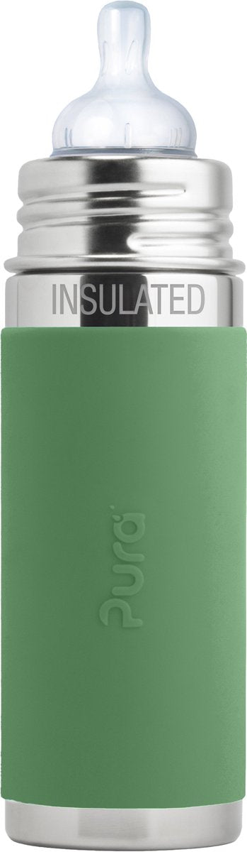 Pura thermosfles met speen – 260ml – plasticvrij – moss