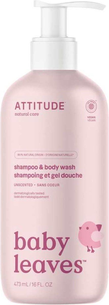 Attitude baby leaves 2 in 1 shampoo body wash - fragrance free