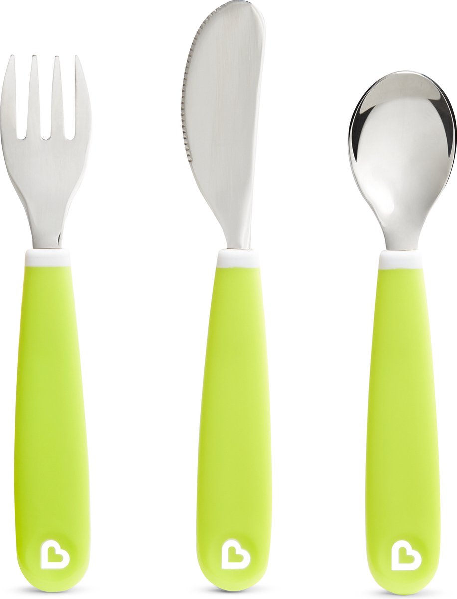 Munchkin Splash kinderbestek set – 3-delig – groen – vanaf 18 mnd